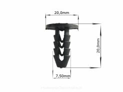 MOCOWANIE PODPINKI POKRYWY SILNIKA fi 7,5mm